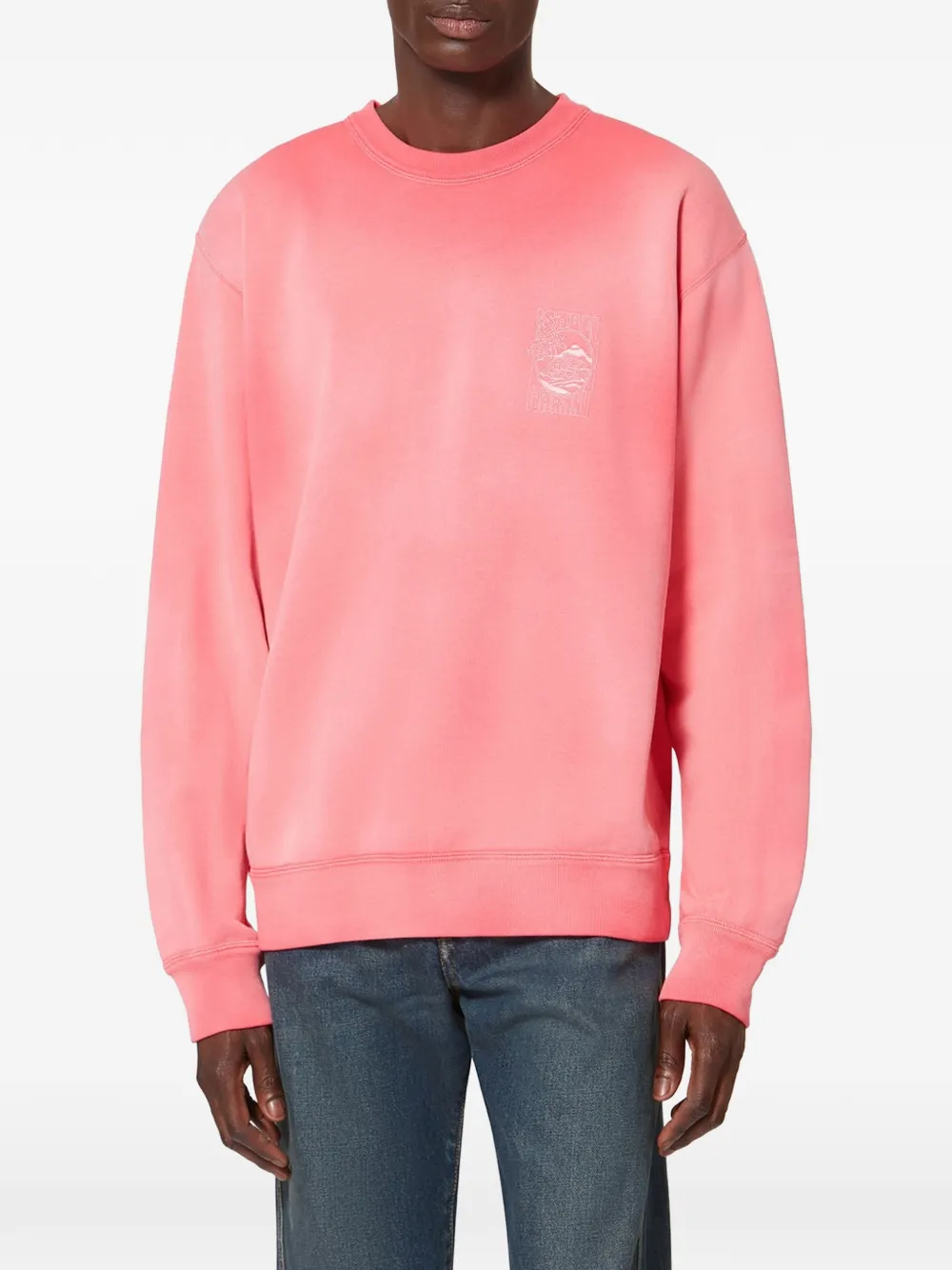 MARANT Mikoy sweater met geborduurd logo Roze