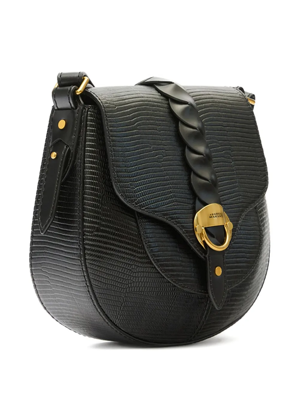 Isabel Marant Braided Ring Detail Shoulder Bag In Black