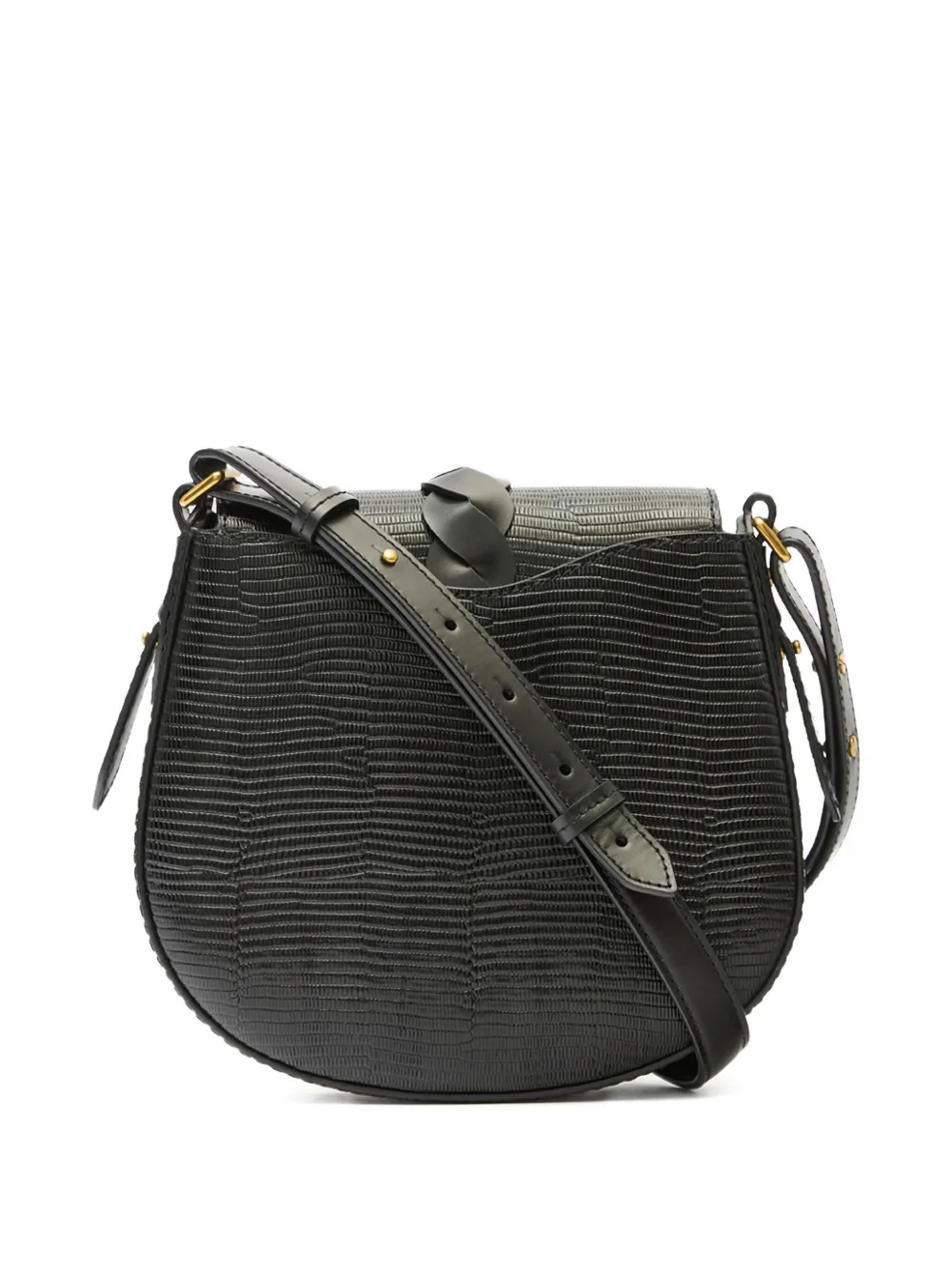 Isabel Marant Braided Ring Detail Shoulder Bag In Black