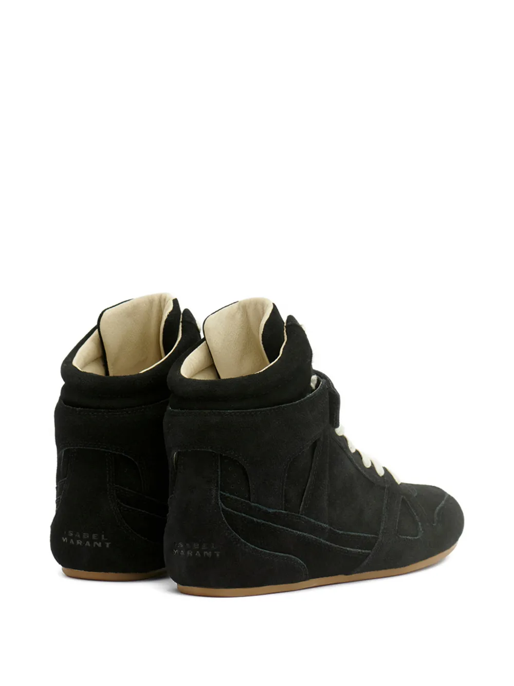 ISABEL MARANT Senny high-top leren sneakers Zwart