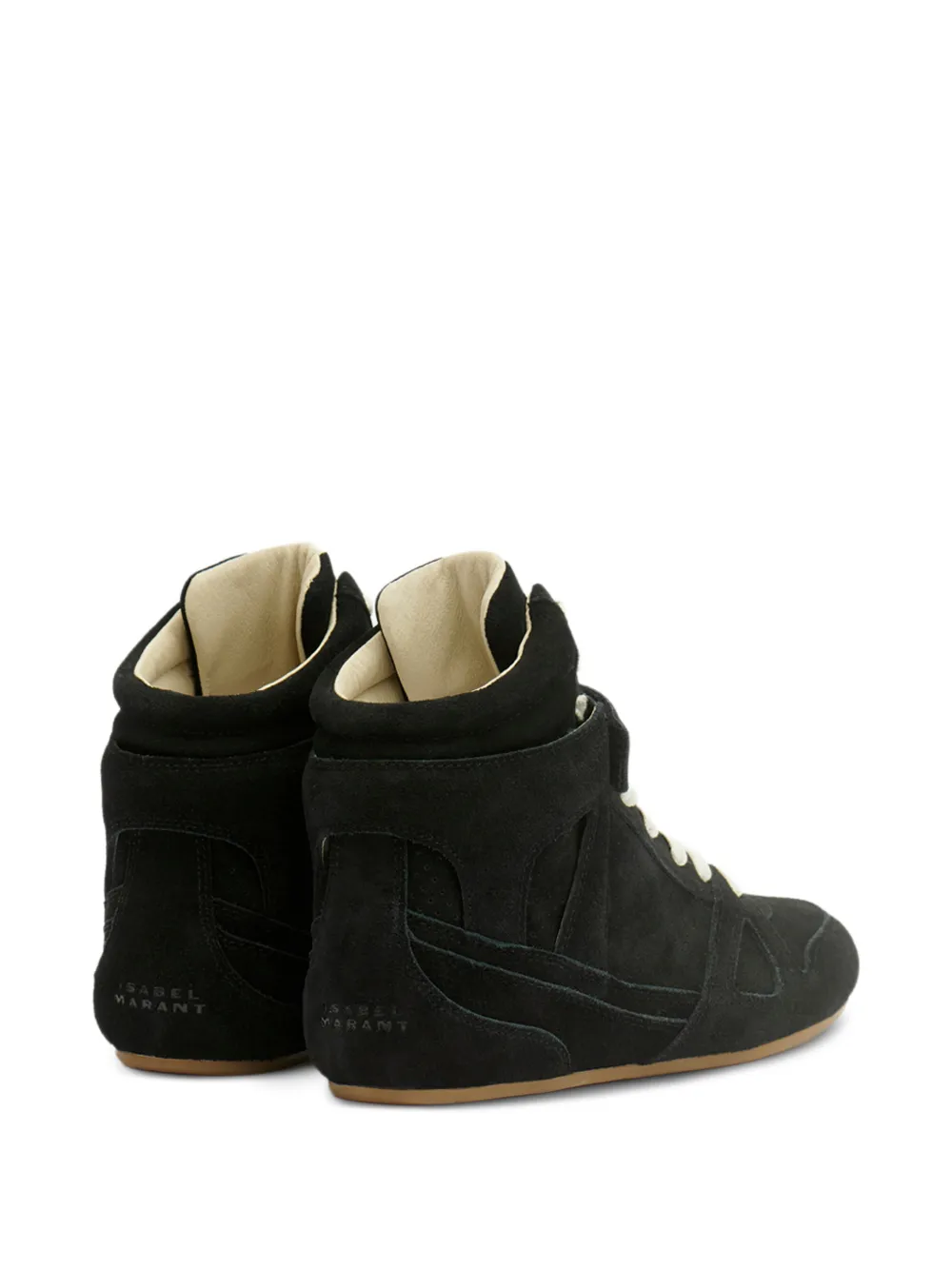 ISABEL MARANT Senny high-top leren sneakers Zwart
