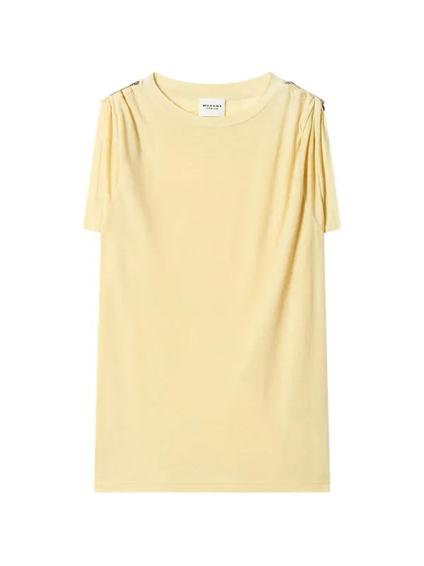 Marant Étoile Zelna Draped T-shirt in Yellow