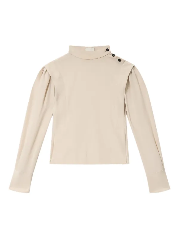 Isabel Marant Felissa Button-detail Top in Neutrals