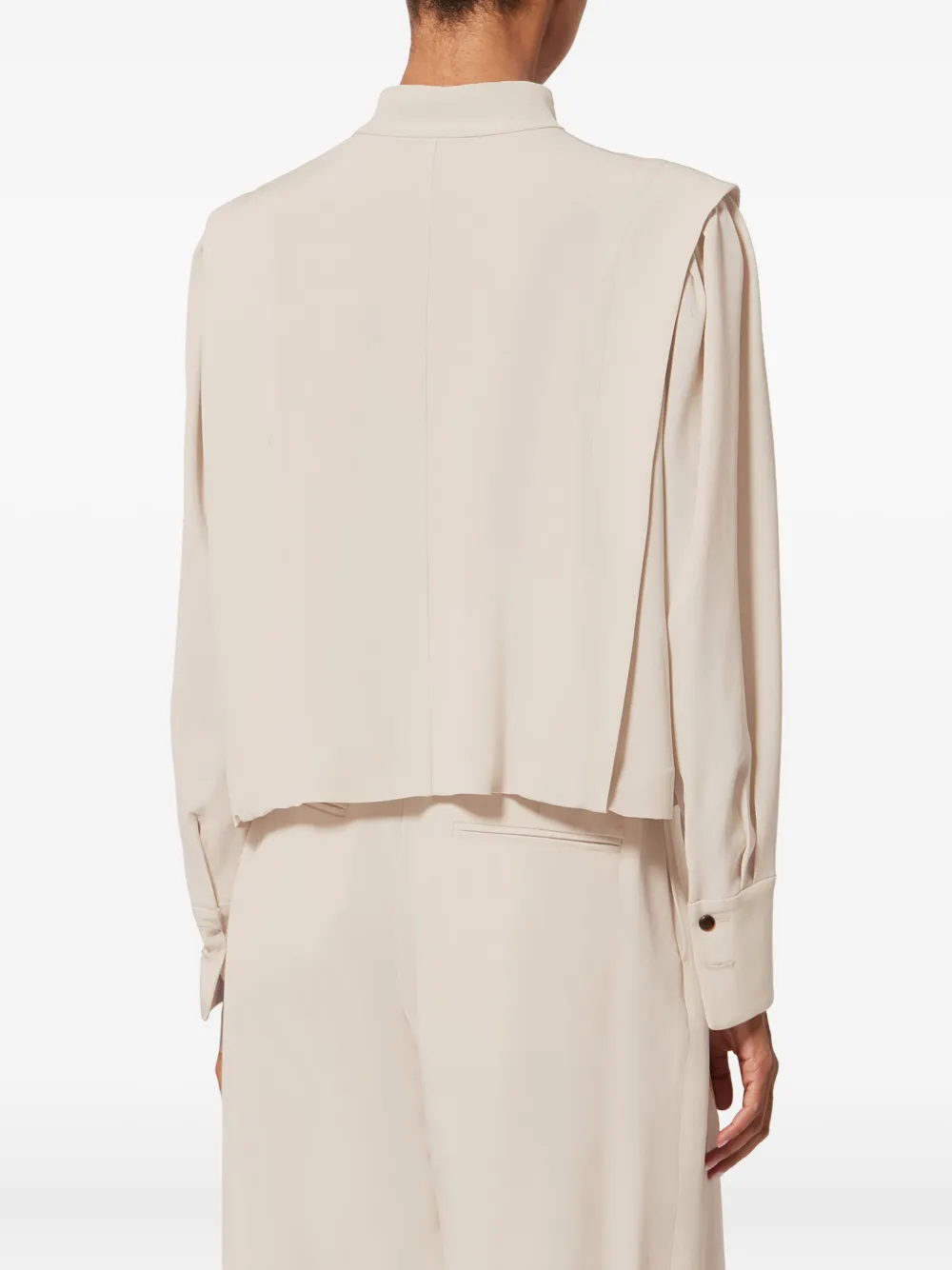 ISABEL MARANT Felissa top met knoopdetail Beige