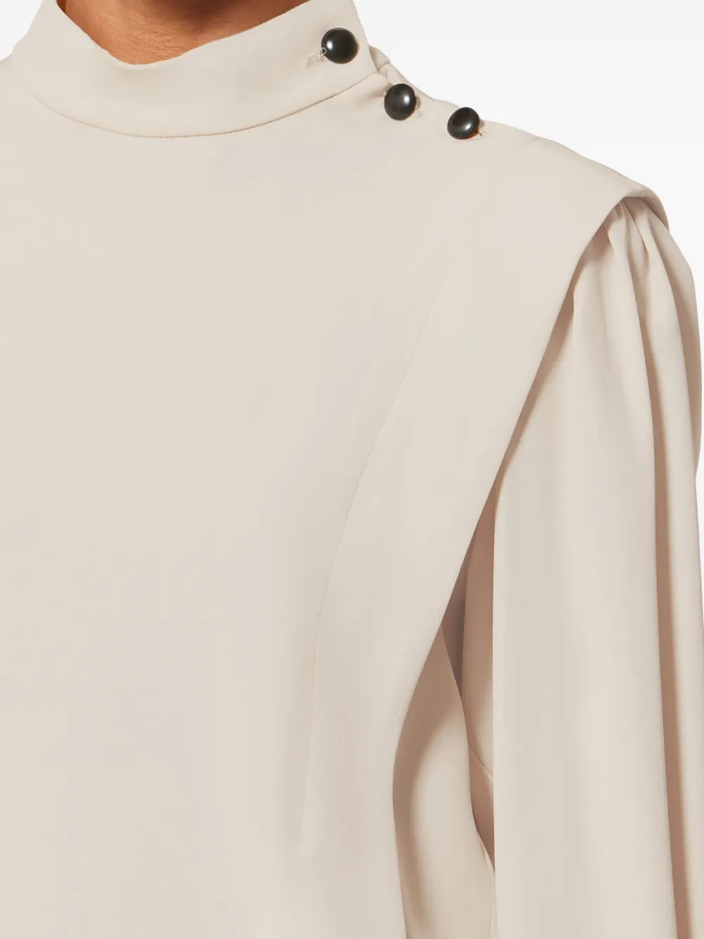 ISABEL MARANT Felissa top met knoopdetail Beige