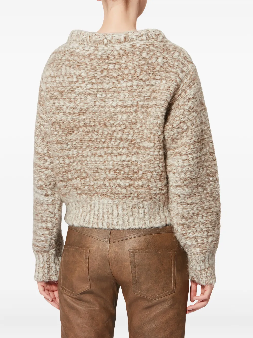 ISABEL MARANT Dorota kabelgebreide trui Beige