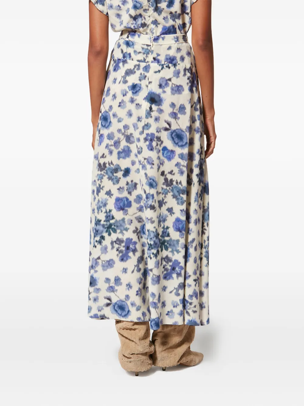 ISABEL MARANT Sakura maxi-rok met bloemenprint Beige