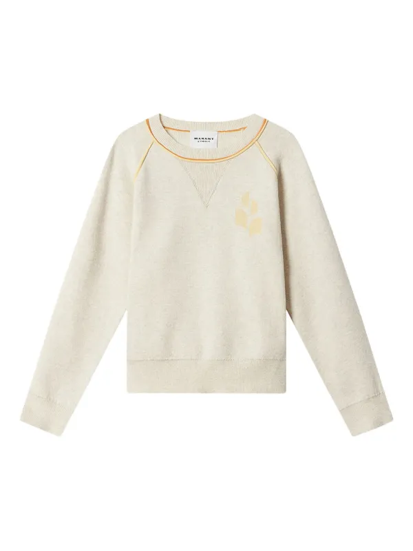 Marant Étoile Loriby Logo Sweater in Neutrals