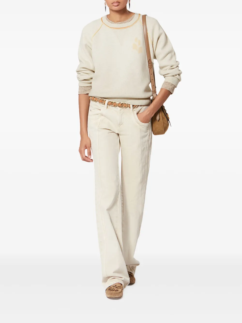 Isabel Marant Étoile Loriby Logo Sweater In Neutral