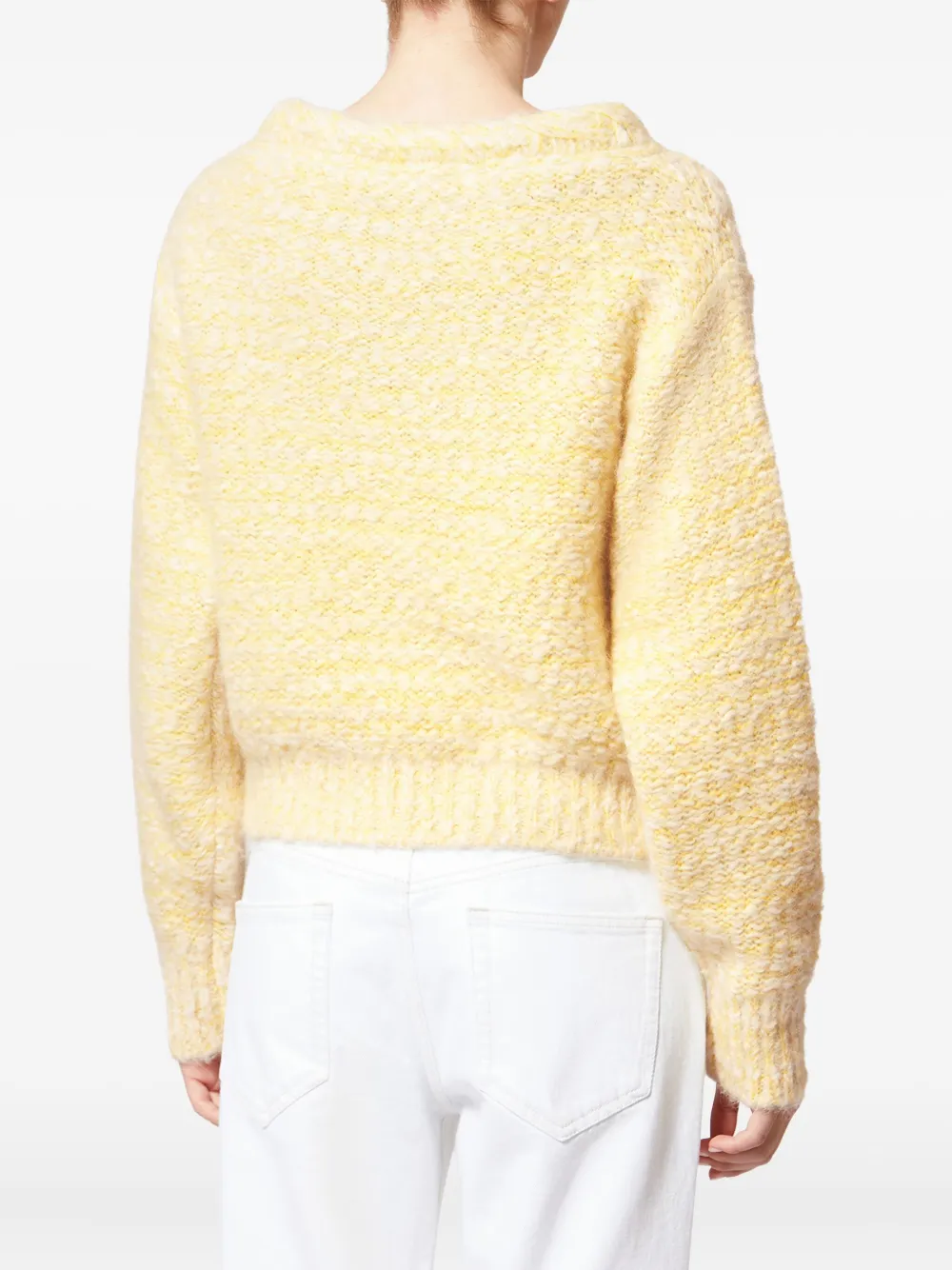 ISABEL MARANT Dorota kabelgebreide trui Geel