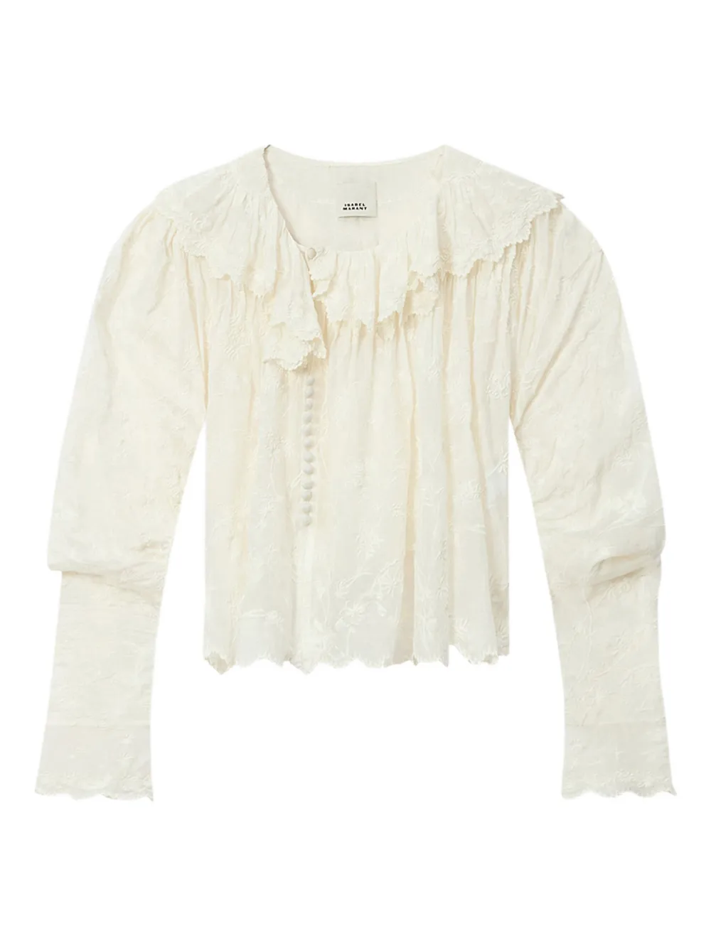 ISABEL MARANT x ZELLY Top con ruches - Toni neutri