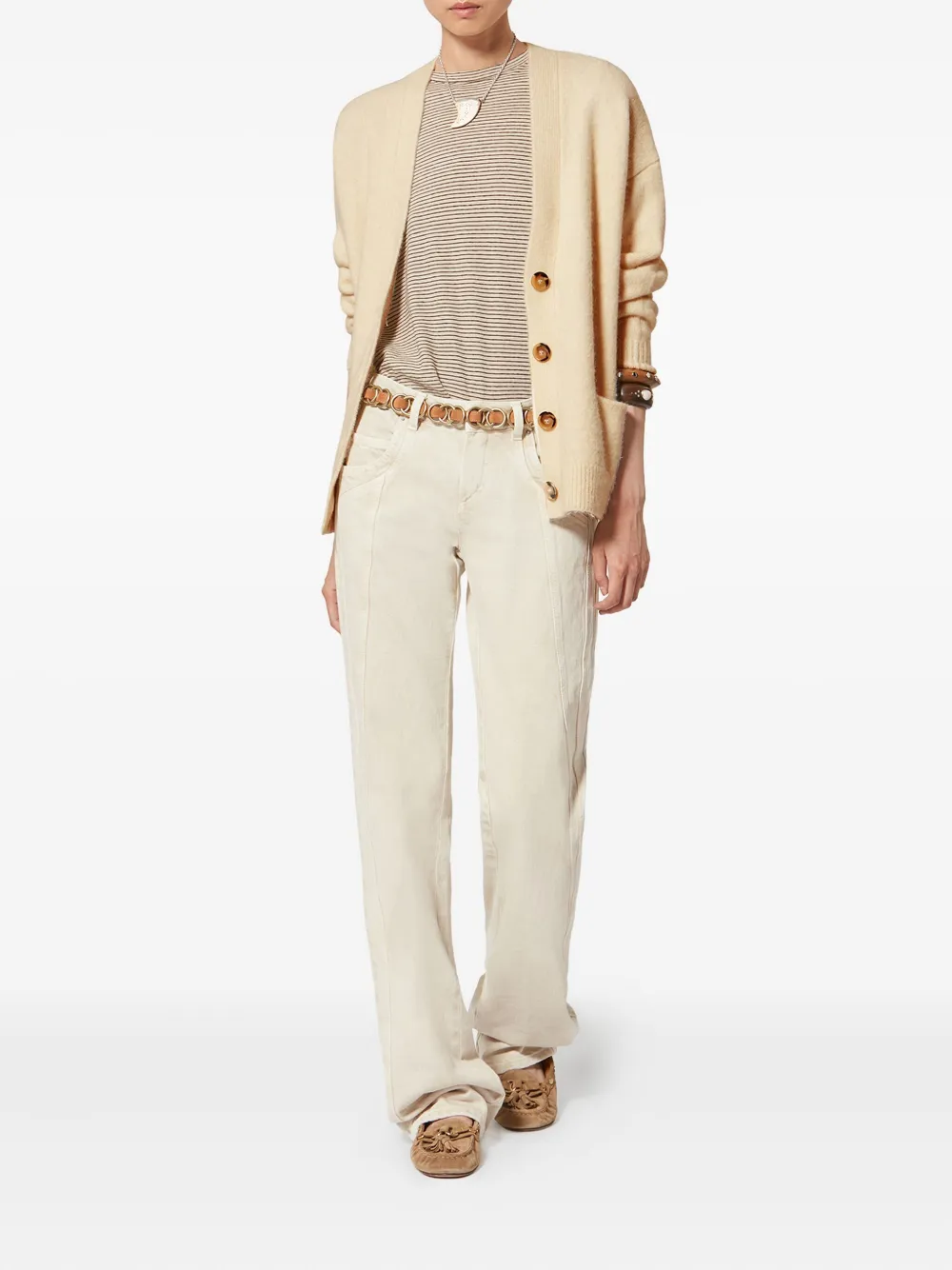 Isabel Marant Étoile Eborah Pocket Cardigan In Neutral