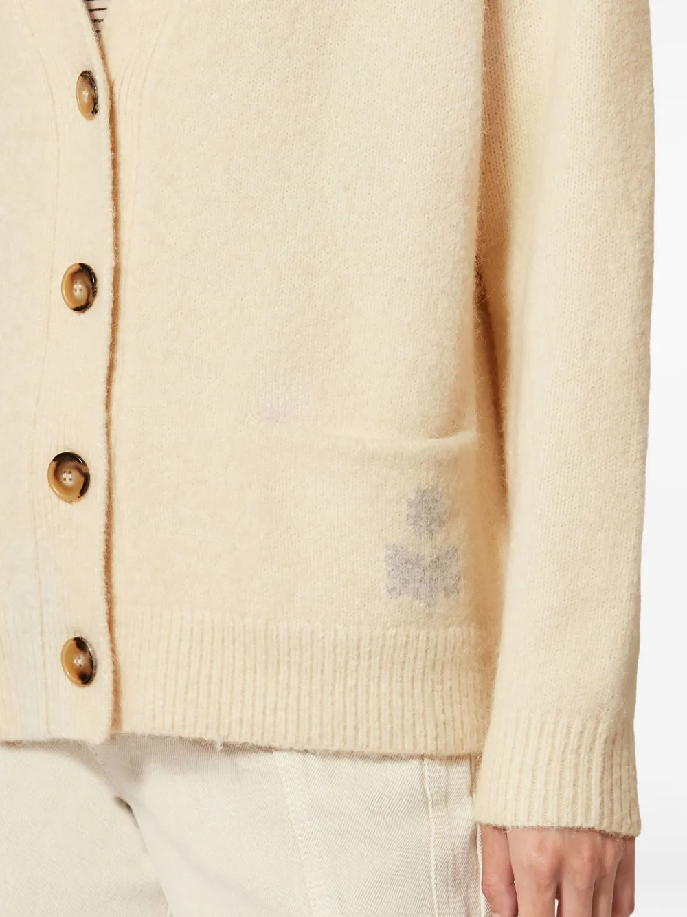 Isabel Marant Étoile Eborah Pocket Cardigan In Neutral