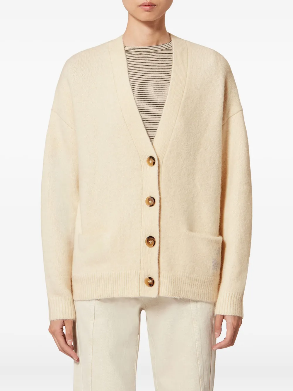 Isabel Marant Étoile Eborah Pocket Cardigan In Neutral