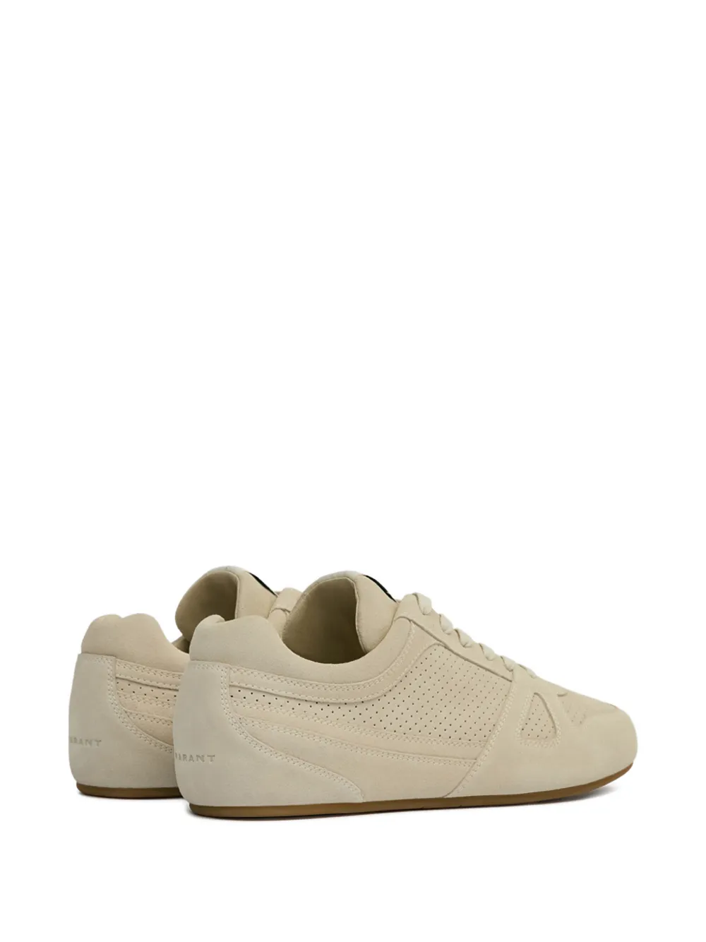 ISABEL MARANT perforated leather low sneakers Beige