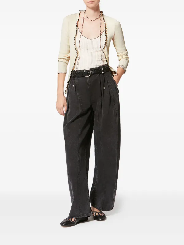 ISABEL MARANT Izae ラッフルトリム カーディガン | ニュートラル