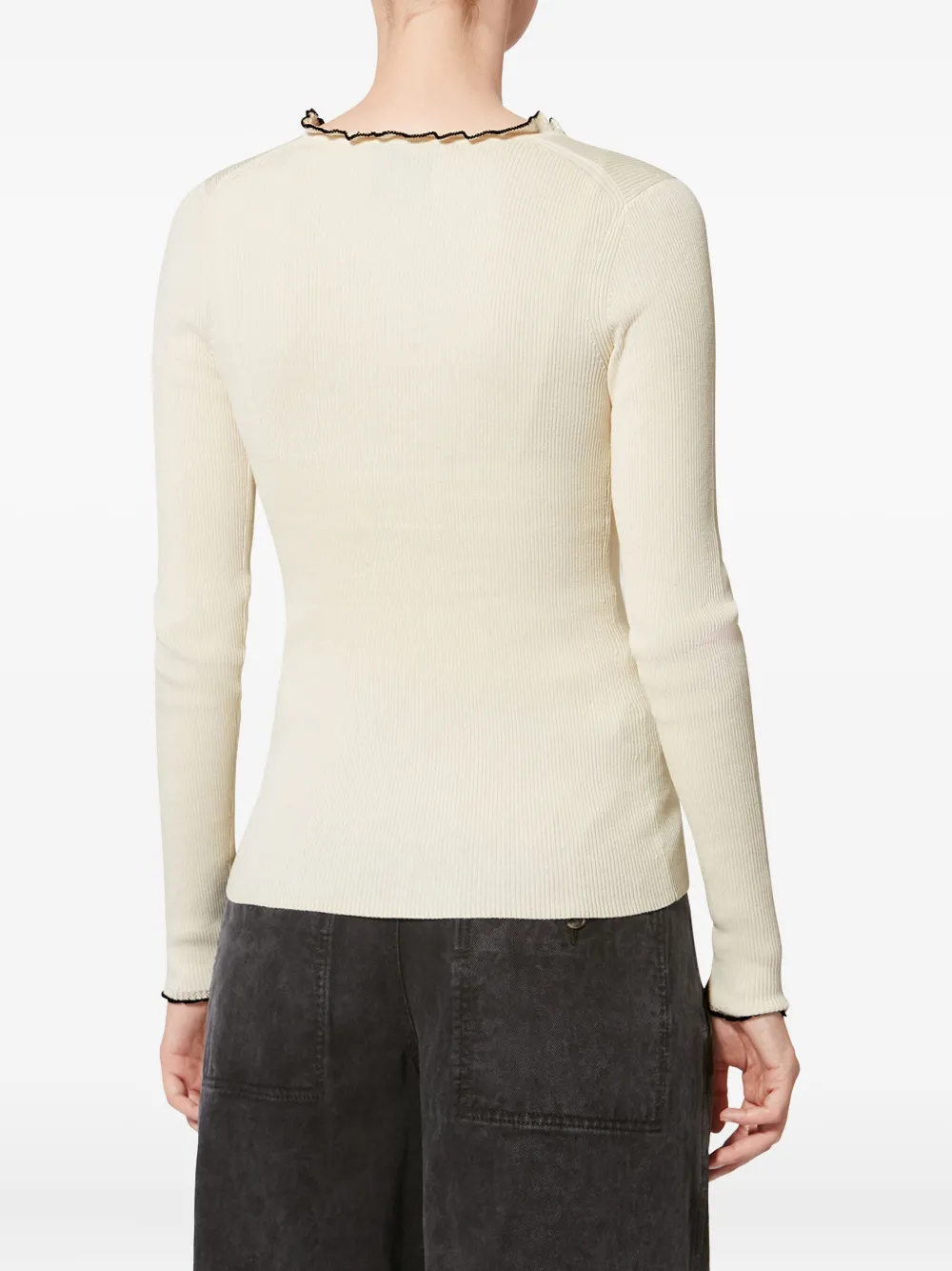 X Izae Ruffled Trim Cardigan