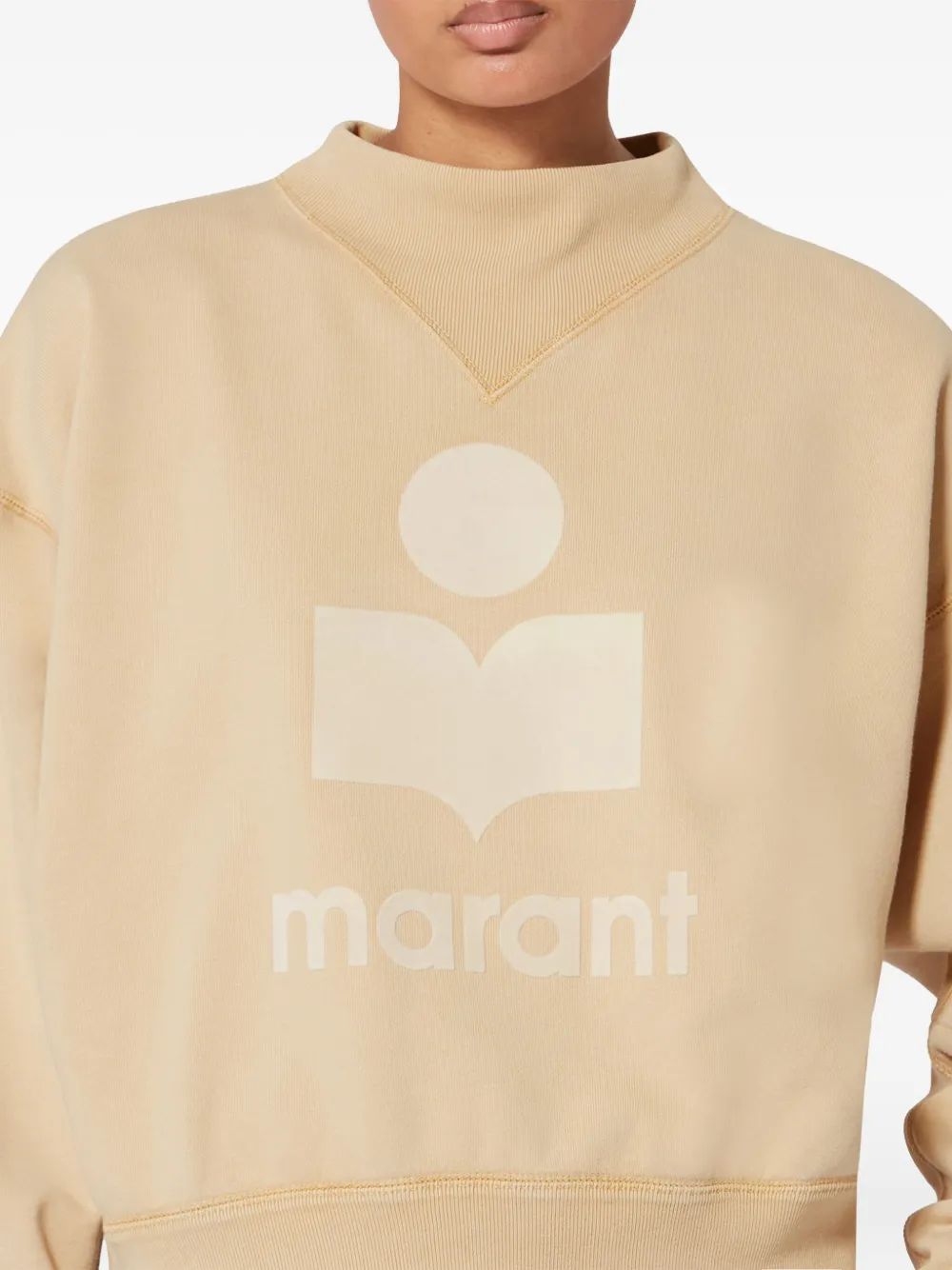 Isabel Marant Étoile Moby Logo Sweatshirt In Neutral