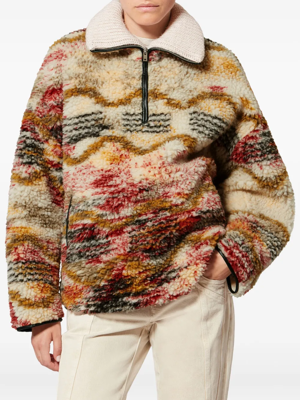 Isabel Marant Étoile Patterned Zip Jacket In Neutral