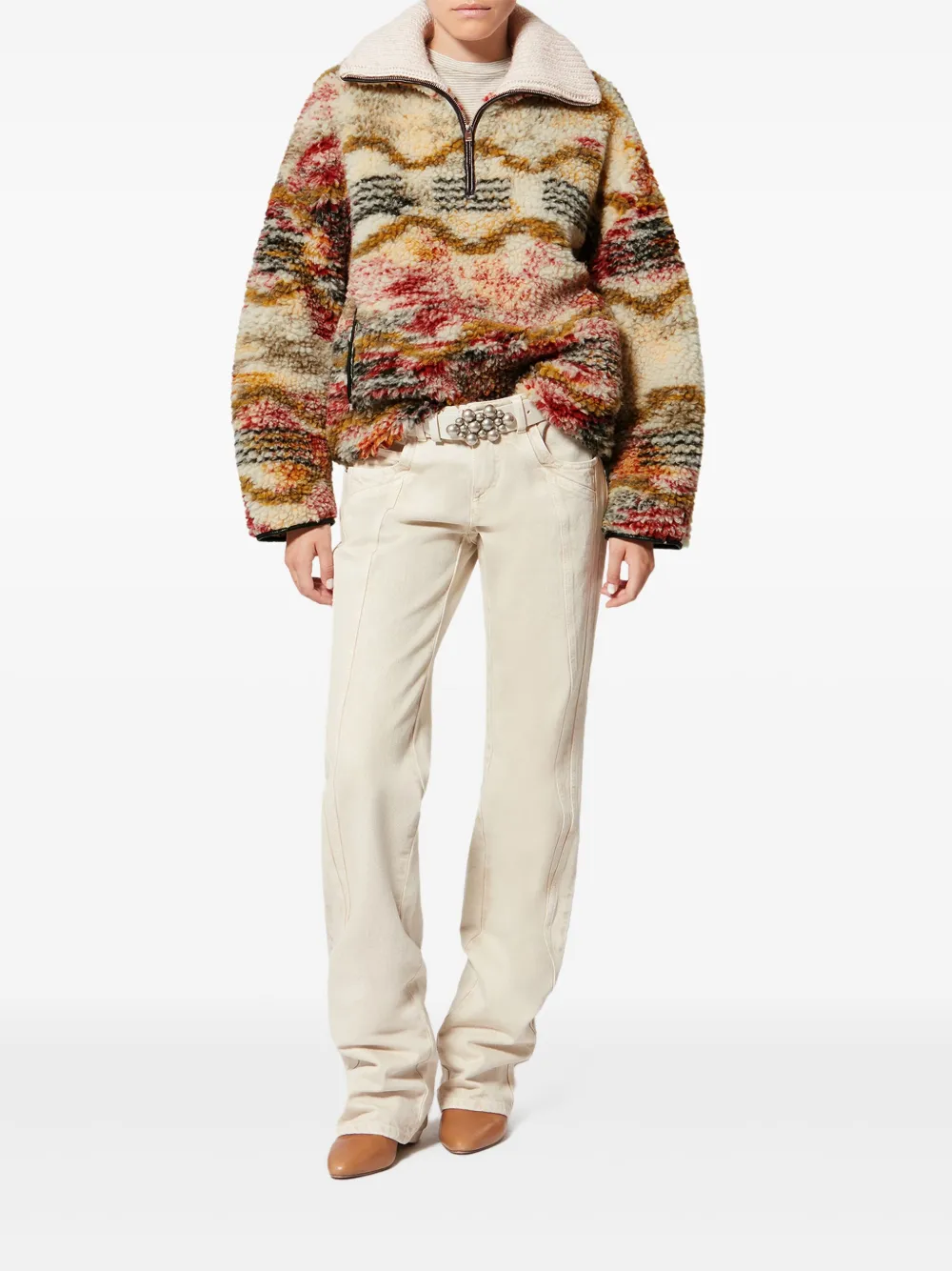 Isabel Marant Étoile Patterned Zip Jacket In Neutral