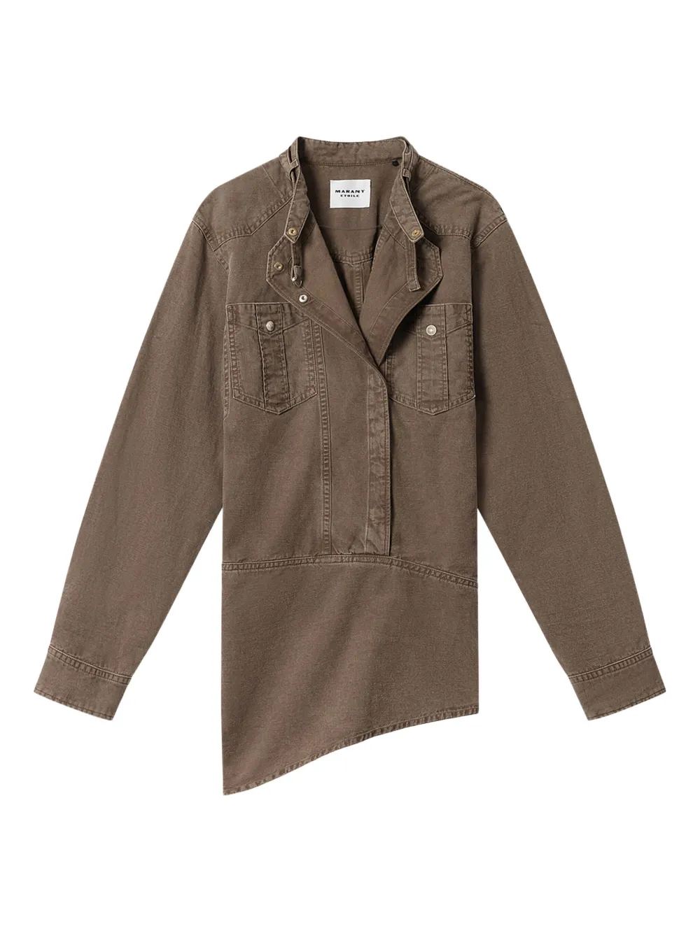 MARANT ÉTOILE Nouria patch-pocket mini dress | Brown | Image 1