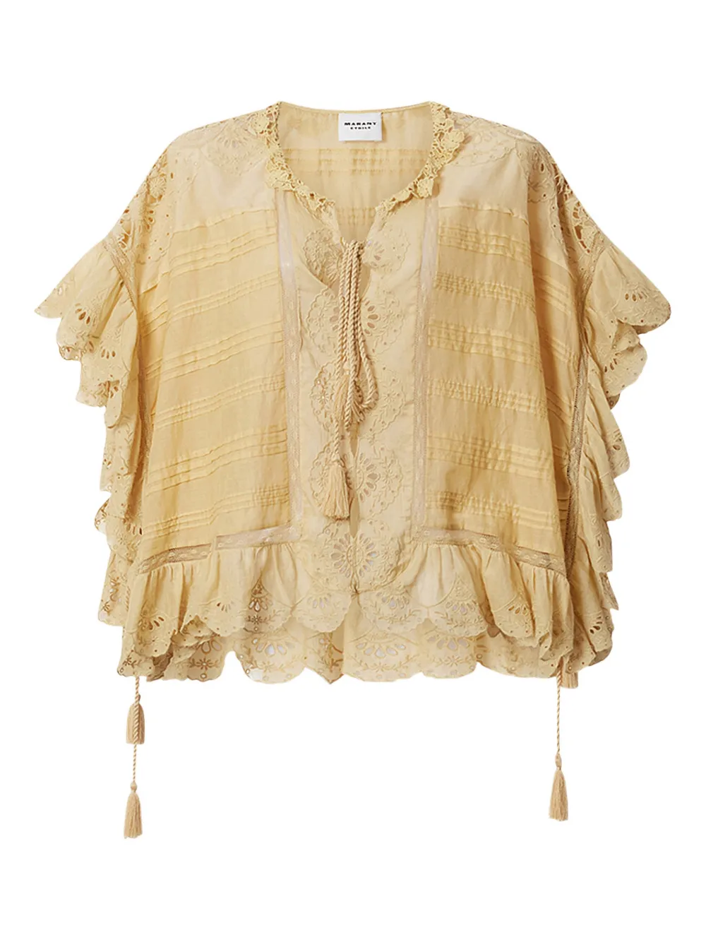 MARANT ÉTOILE Top Payton con ruches - Giallo