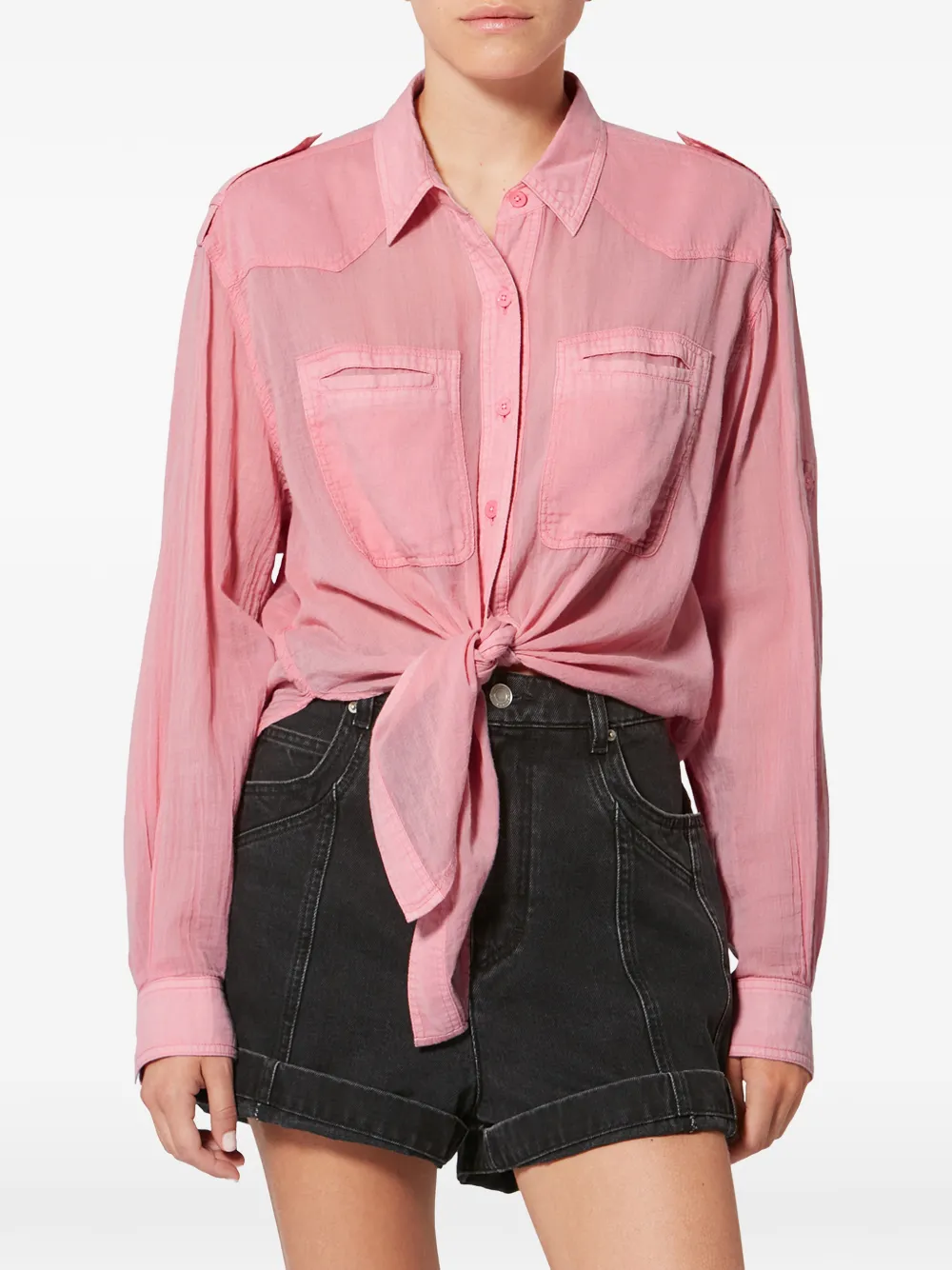  Marant étoile Valiane Pocket Shirt - Pink 