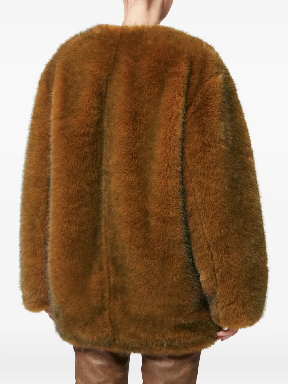 Isabel Marant Aglae Collarless Coat In Brown