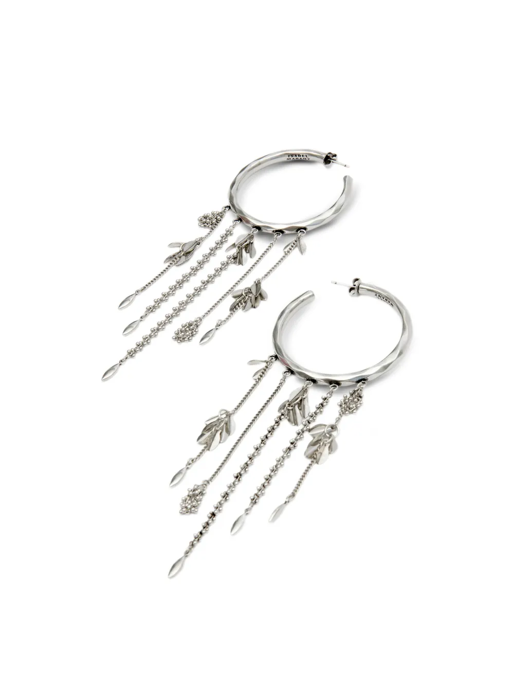  Isabel Marant Fringe Hoops Earrings - Silver 