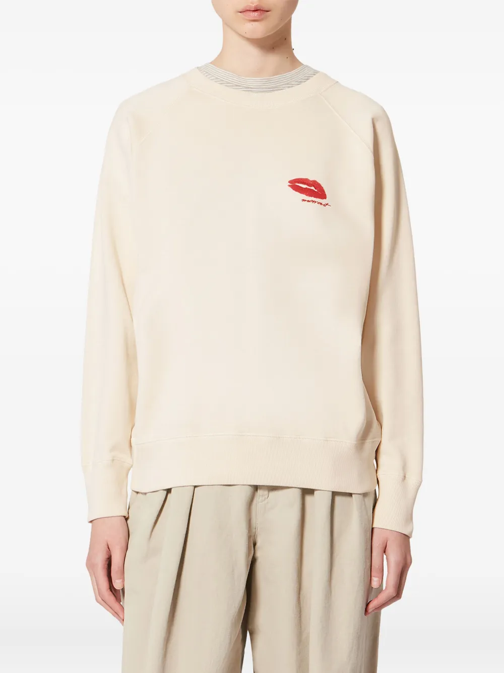 Isabel Marant Étoile Millyny Embroidery Sweatshirt In Neutral