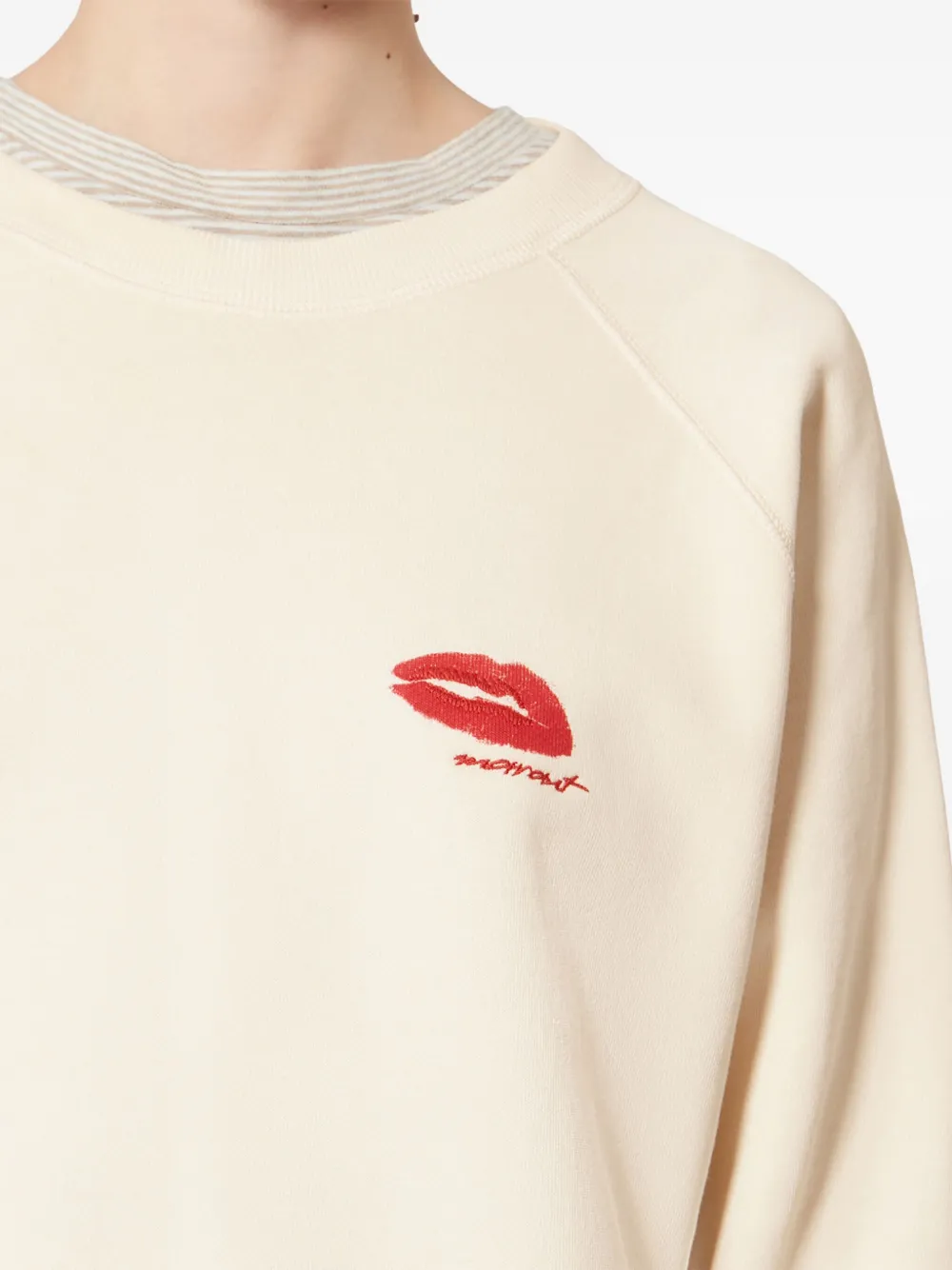 Isabel Marant Étoile Millyny Embroidery Sweatshirt In Neutral