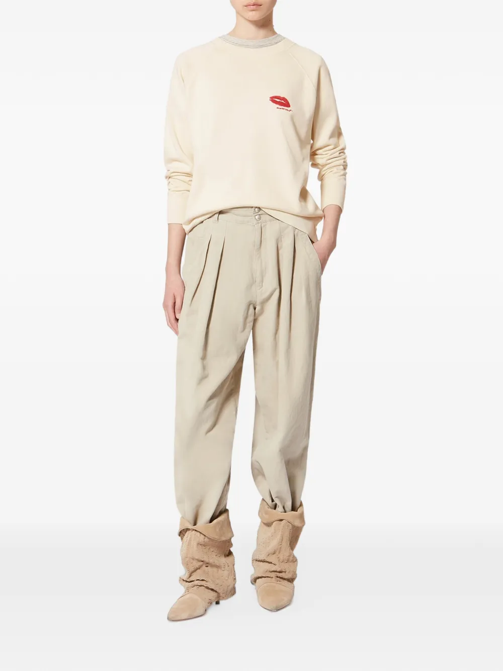 MARANT ÉTOILE Besticktes Millyny Sweatshirt - Nude
