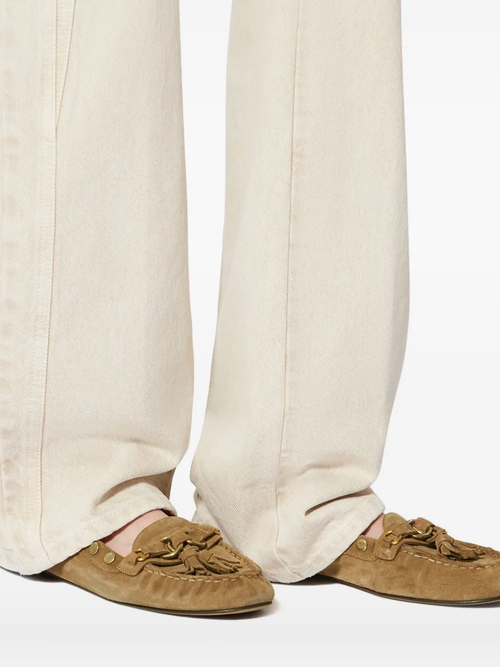 Isabel Marant Tassel Studded Loafers In Brown