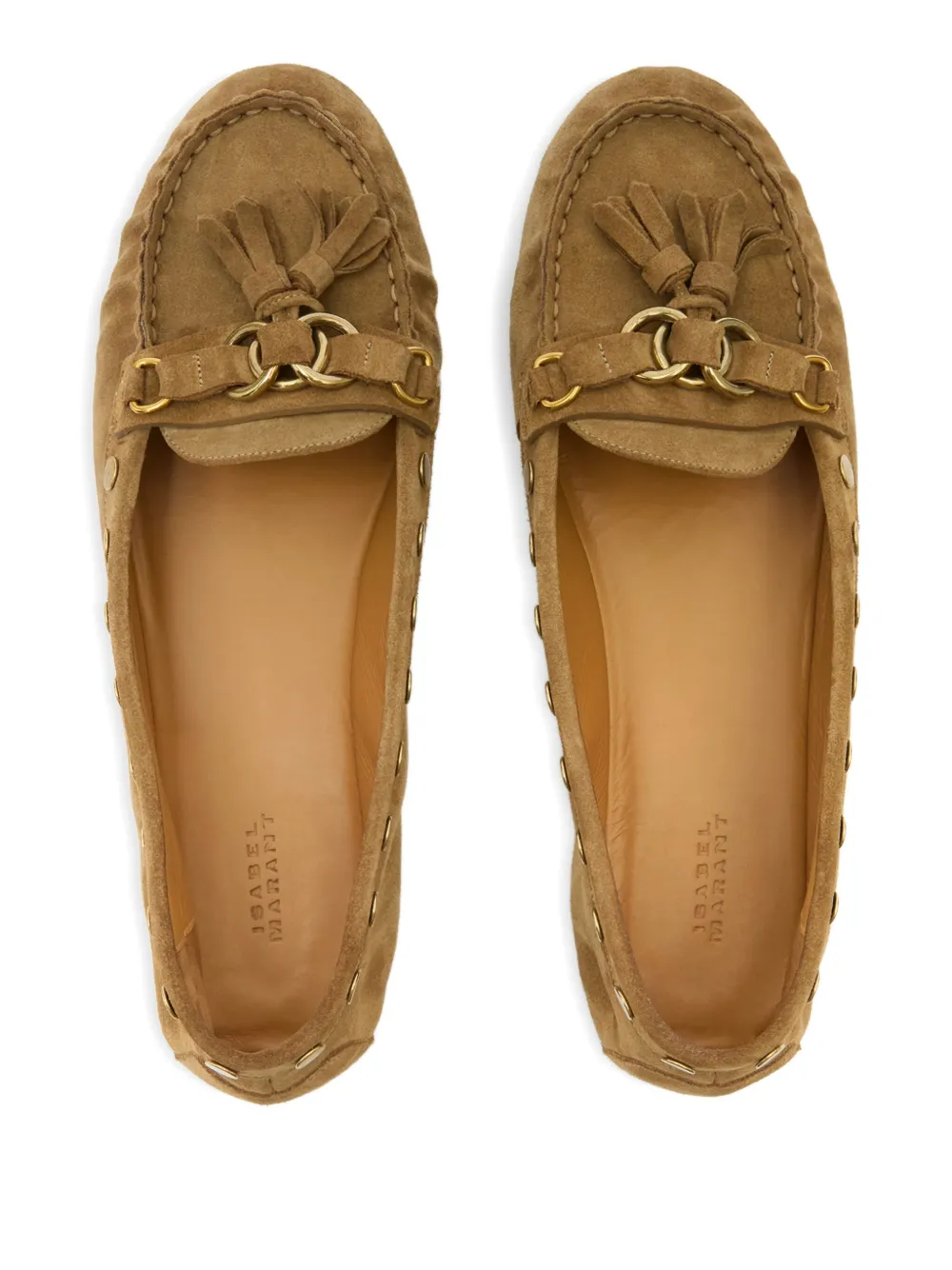 Isabel Marant Tassel Studded Loafers In Brown