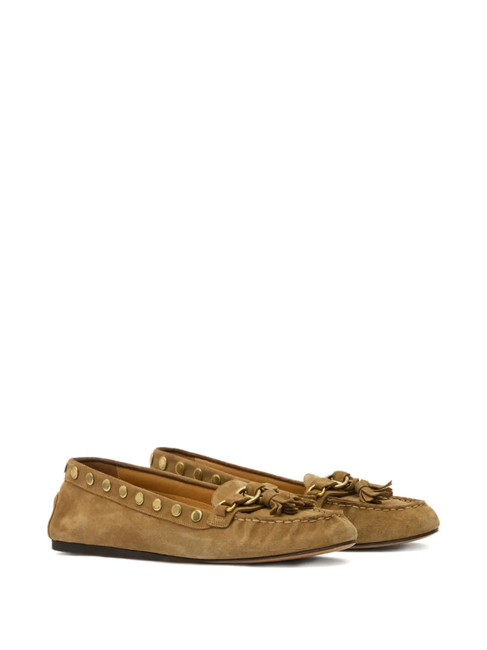 Isabel Marant Tassel Studded Loafers In Brown