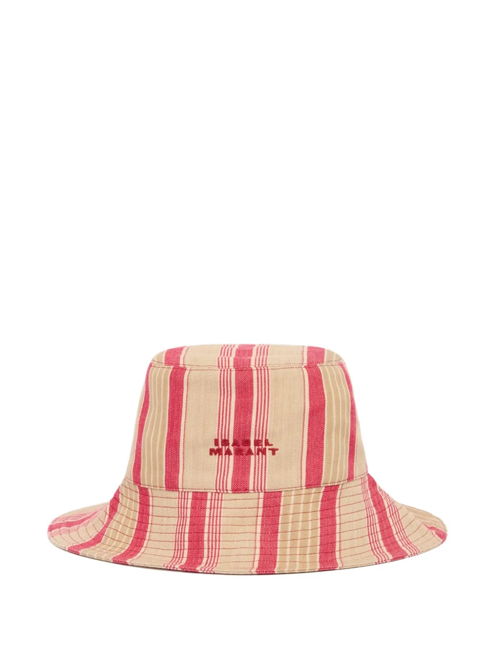 ISABEL MARANT Shaelyn striped bucket hat - Rosso