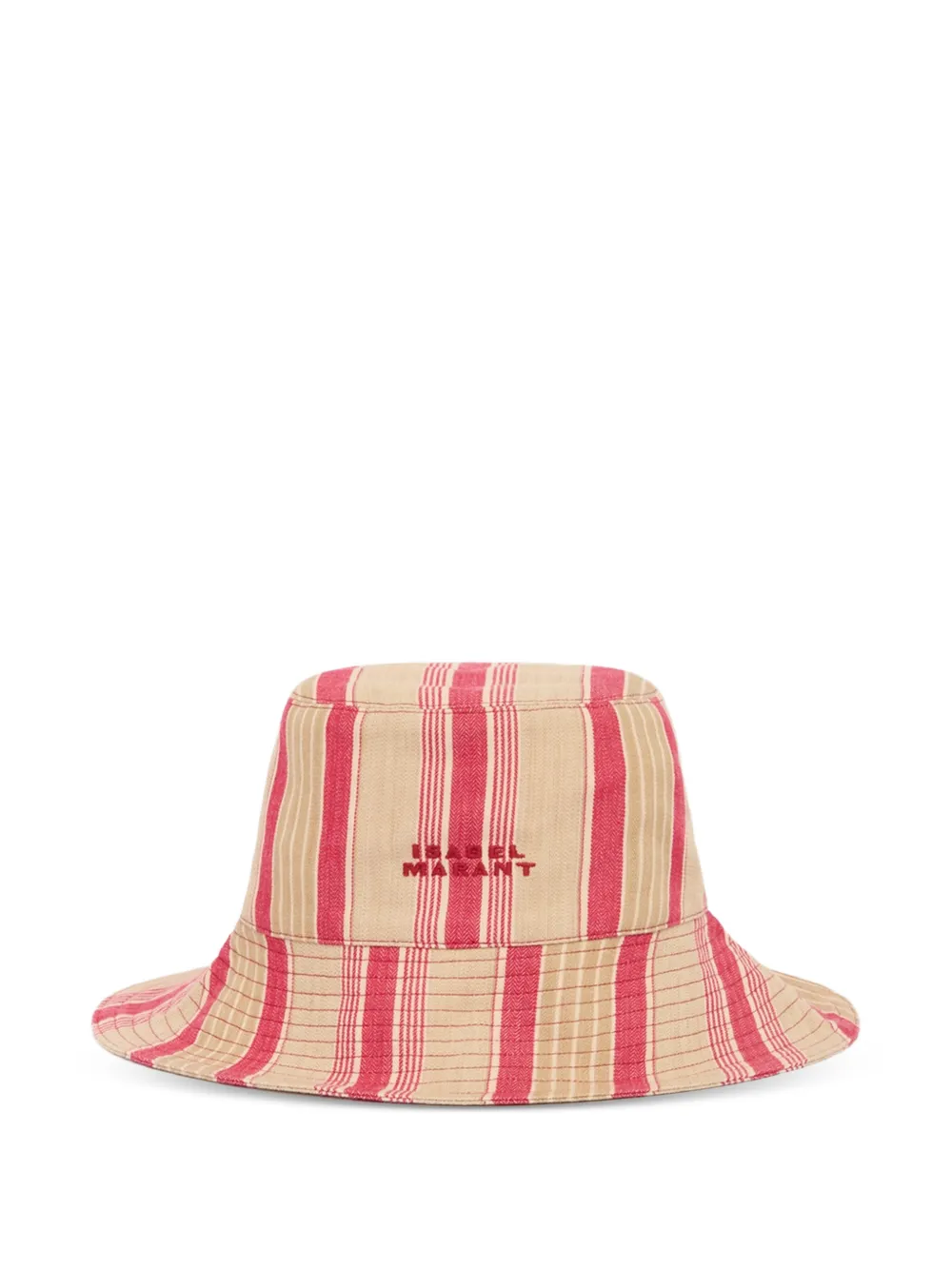 ISABEL MARANT Shaelyn striped bucket hat - Rosso