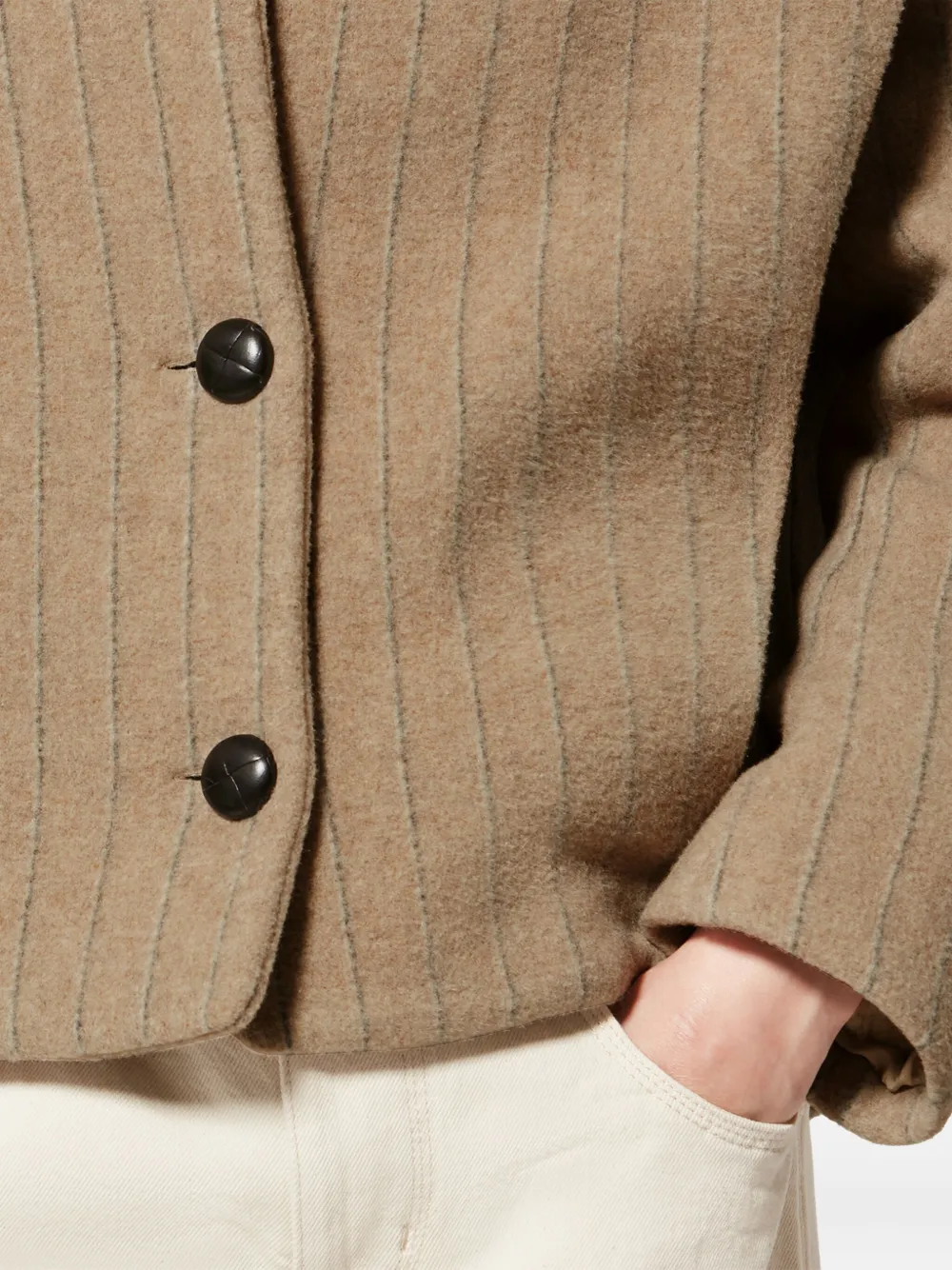 Isabel Marant Dyogo Striped Jacket In Brown