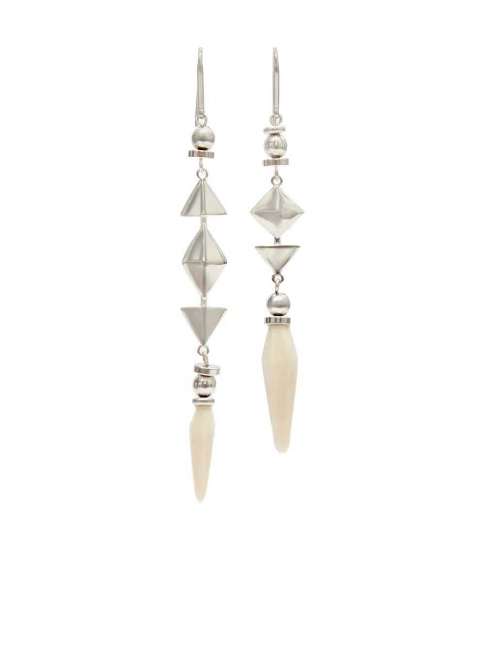 Isabel Marant Ida Asymmetric Earrings In Metallic