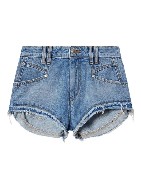 ISABEL MARANT Short Eneidala Com Desfiados | Azul | FARFETCH BR