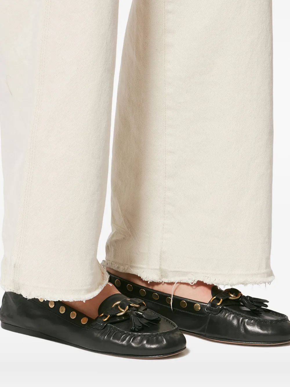 ISABEL MARANT x Faxel loafers met kwastje en studs Zwart