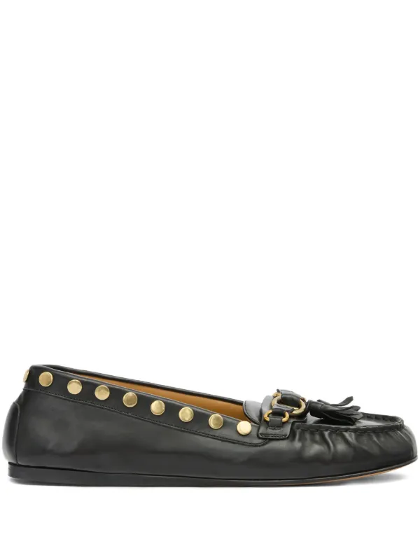 Isabel Marant X Faxel Studded Tassel Loafers in Black