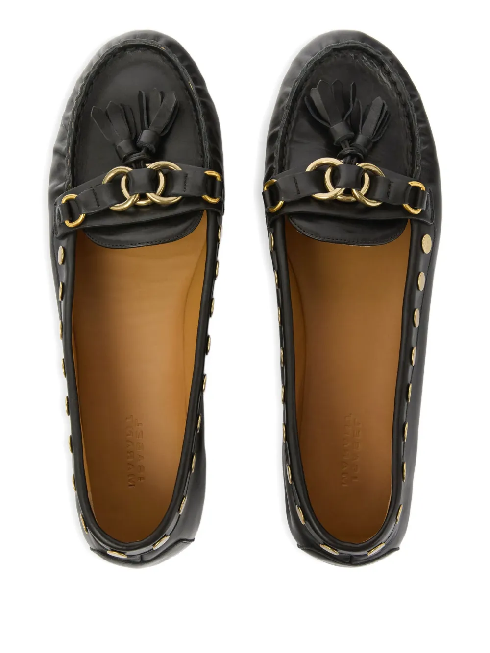 ISABEL MARANT x Faxel loafers met kwastje en studs Zwart