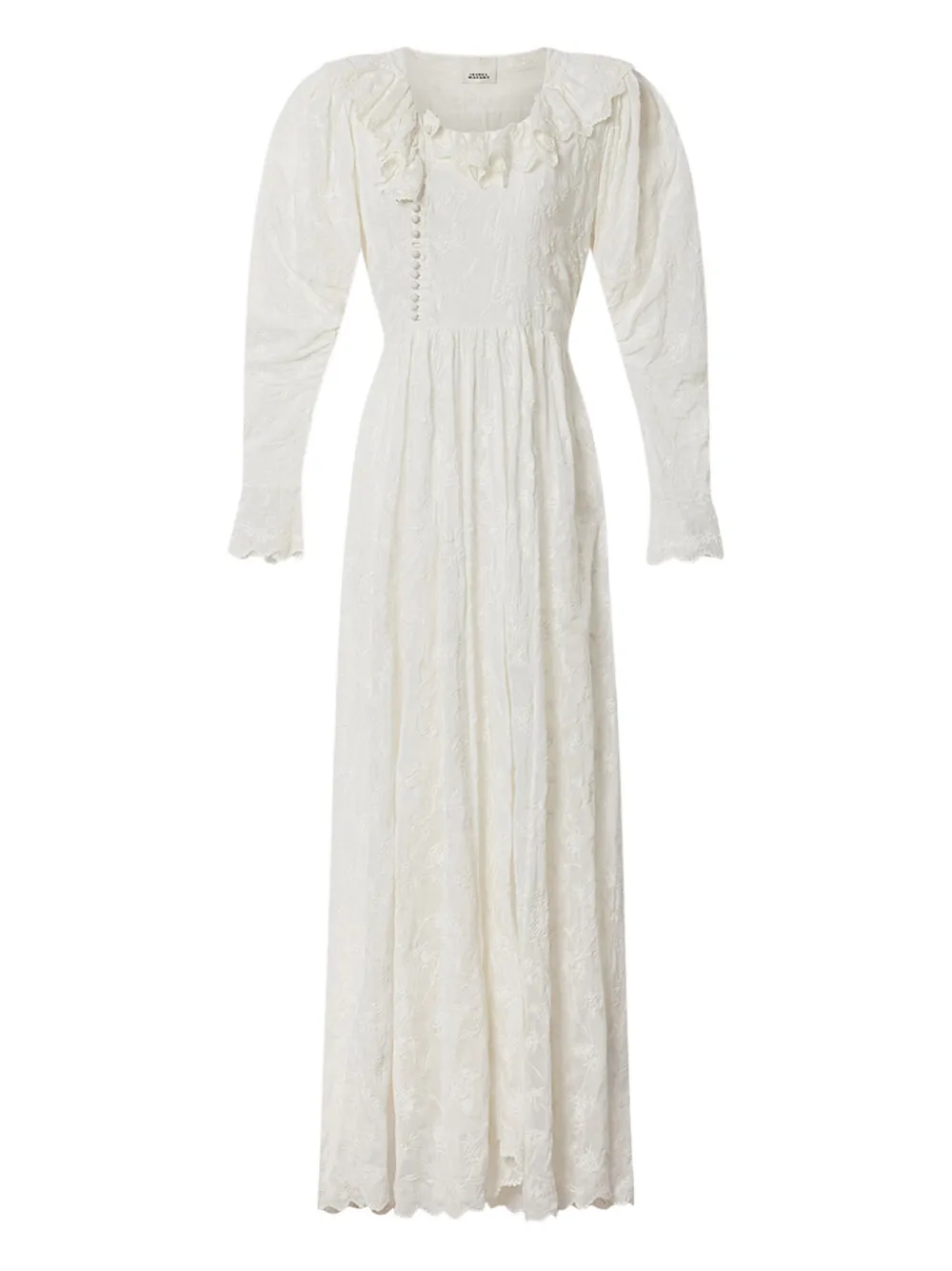 ISABEL MARANT Abito Zoen con ruches - Bianco