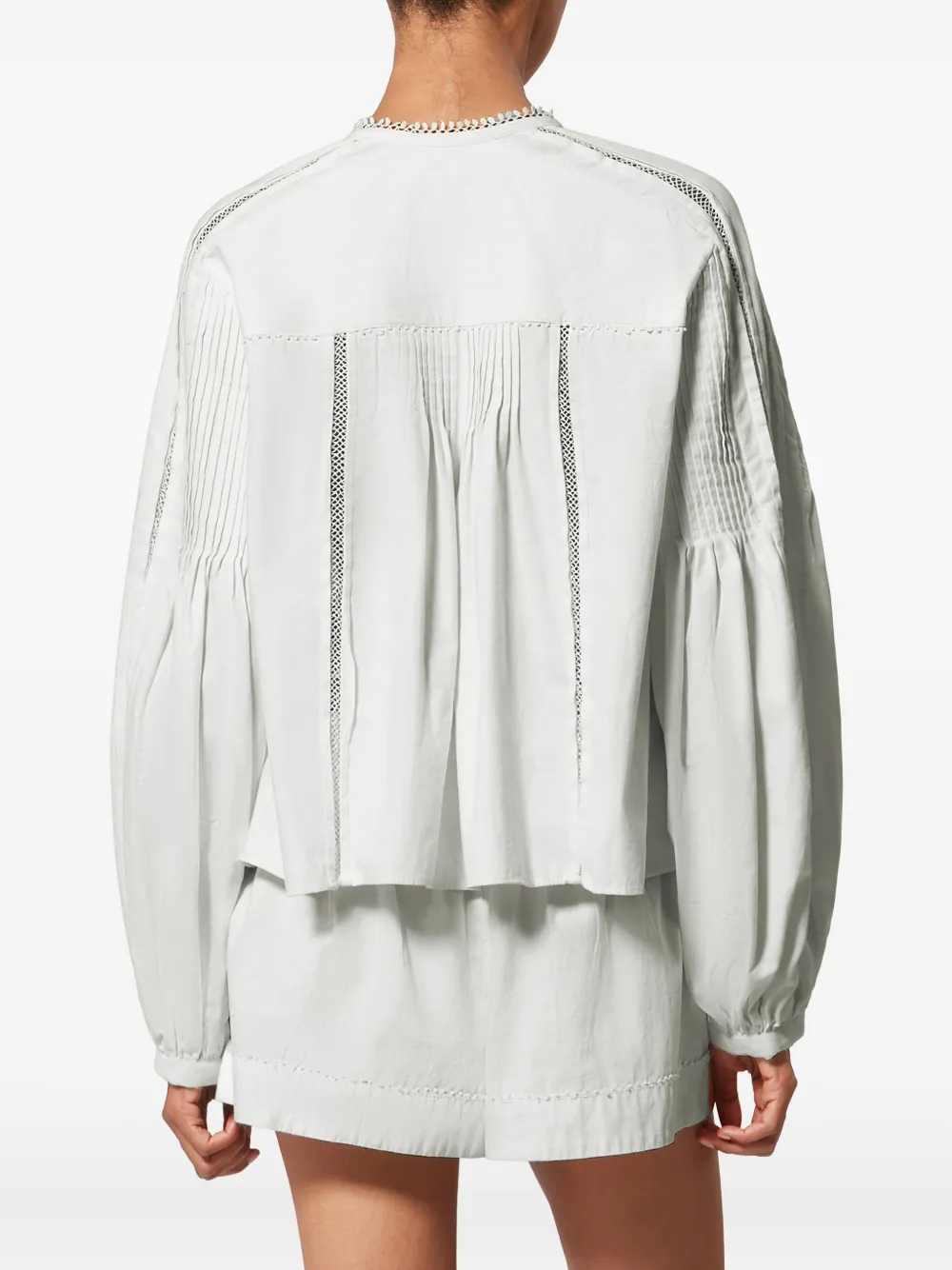 Isabel Marant Cubraly Ruffled Lace Shirt In White