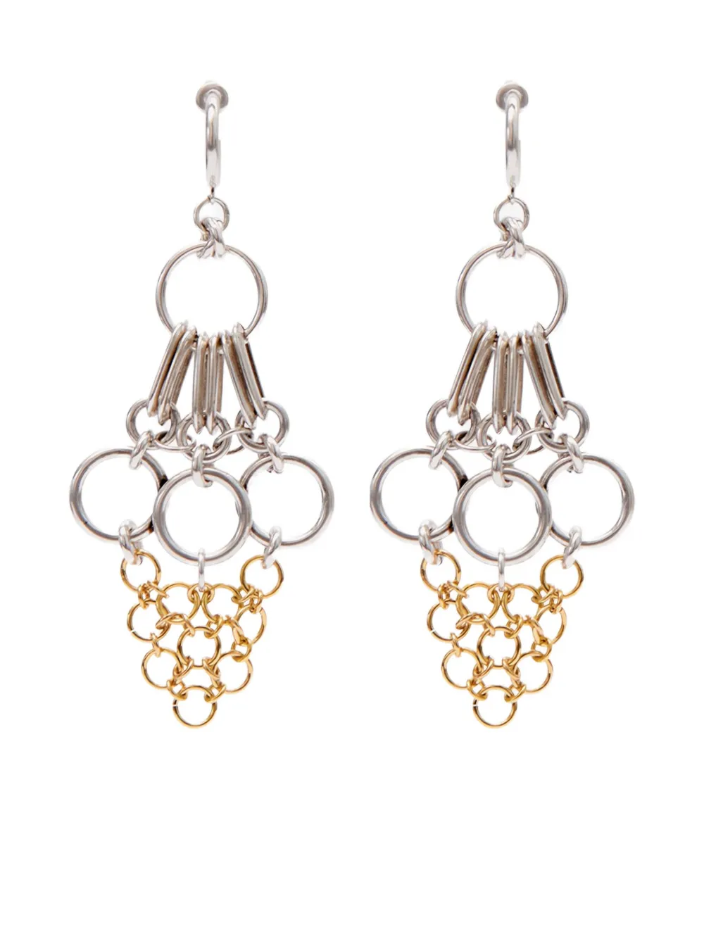 Isabel Marant Awar Circle-chain Earrings In Brown