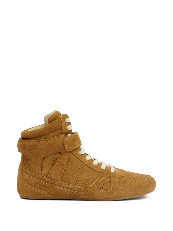Isabel Marant Senny High-top Leather Sneakers in Brown