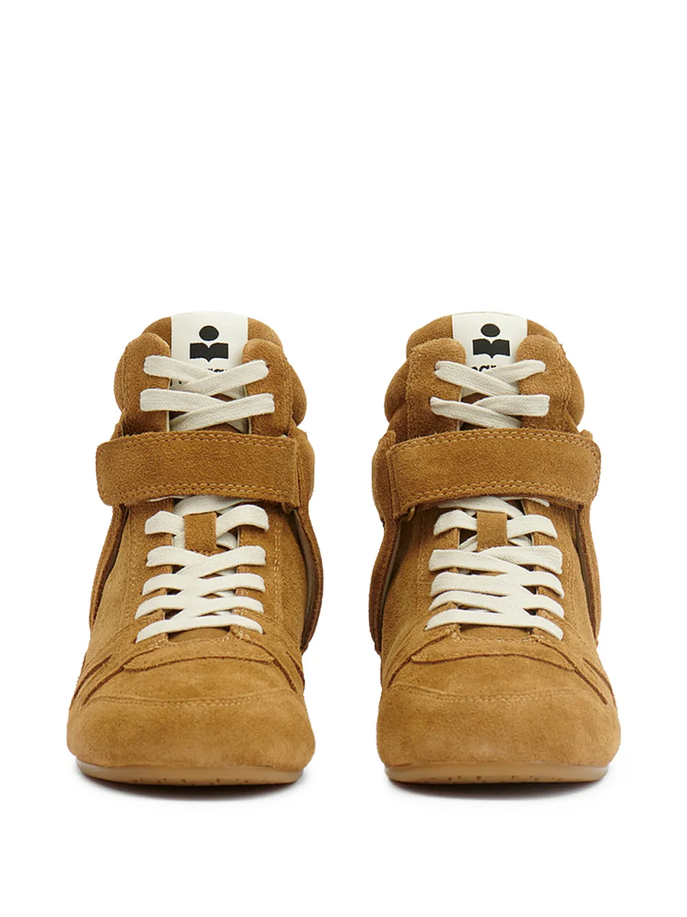 ISABEL MARANT Senny high-top leren sneakers Bruin
