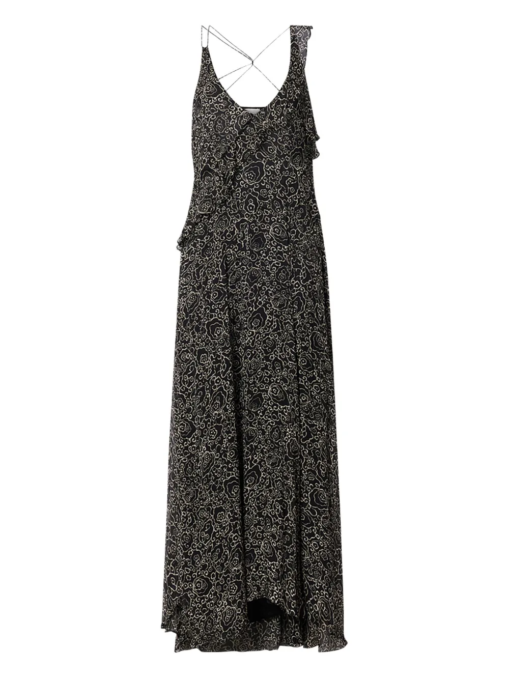 MARANT ÉTOILE Luxie geometric-pattern maxi dress | Black | Image 1