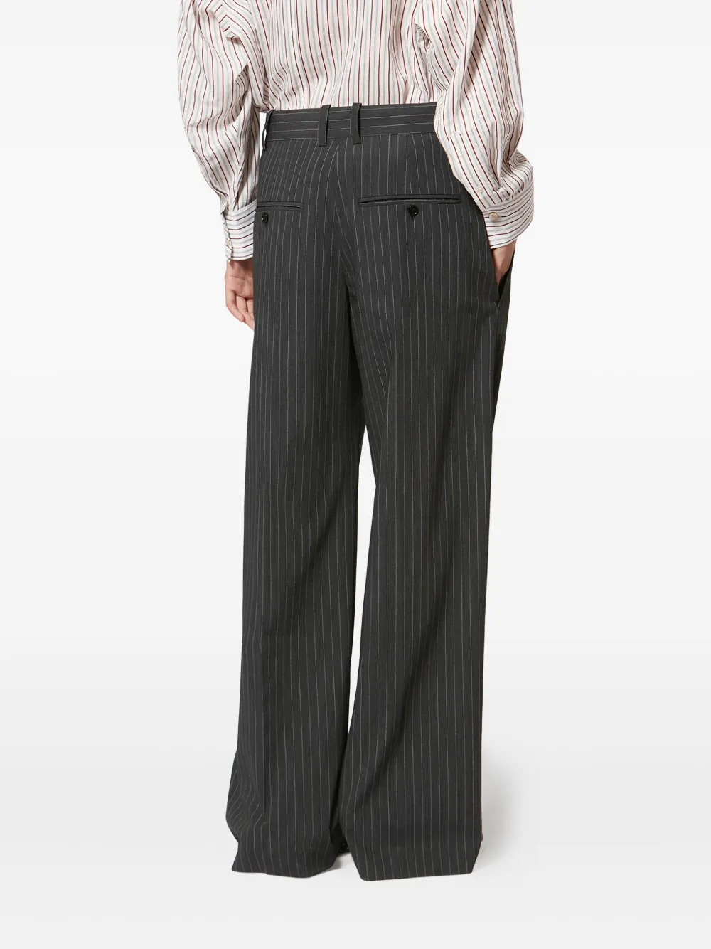 ISABEL MARANT Lisetta pantalon met streep Grijs